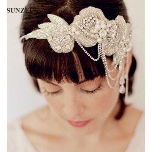 Luxury Diamond Bridal Accessories Belts Sashes Hand Made Fashion Beaded Wedding Headpiece SQ042