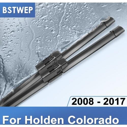 BSTWEP Wiper Blades for Holden Colorado RC RG Fit Hook / Top Lock Arms 2008 2009 2010 2011 2012 2013 2014 2015 2016 2017