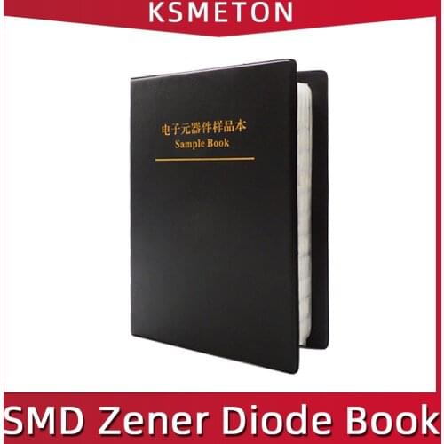 SMD Zener Diode Book SOD-323 0805 SOD-123 1206 2.4v-30v 28 Values Package Assorted Kit 0.5W 1/2W eries Sample Book Sample Kit