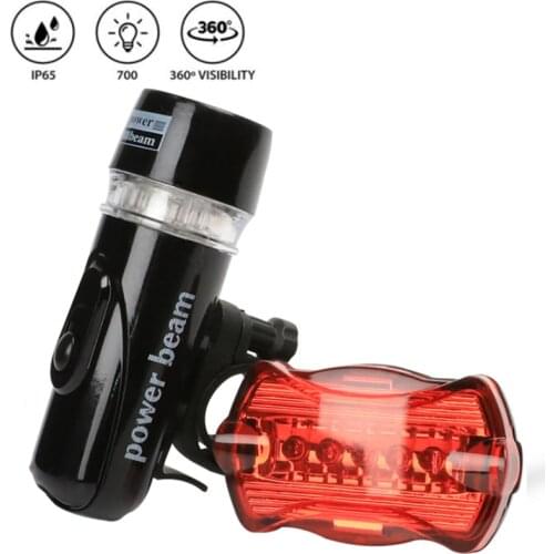 Bicycle Light USB Charging MTB Light Set Mountain Road Bike 5LED Headlight Butterfly Taillight Cycling Warning Lamp Wholesale