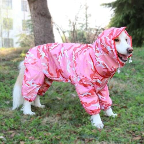 High Quality New Cute Dog Raincoat Jumpsuit Rain Coat for Dogs Pet Cloak Labrador Waterproof Golden Retriever Jacket Dog Clothes