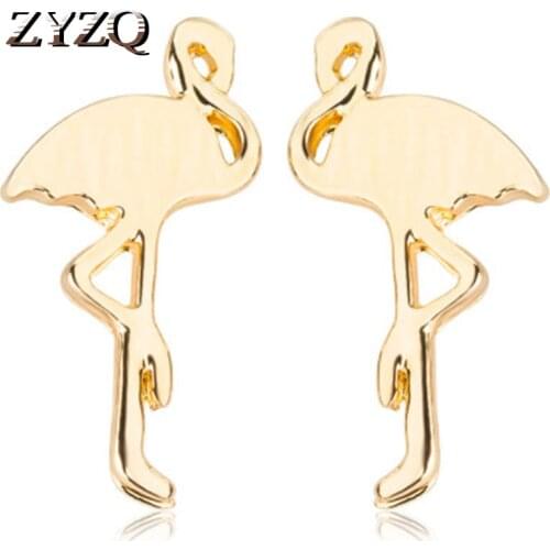 ZYZQ Romantic Hot Selling Creative Animal Stud Earrings For Women Rose Gold Color Available Silver Plated Wholesale Lots&Bulk