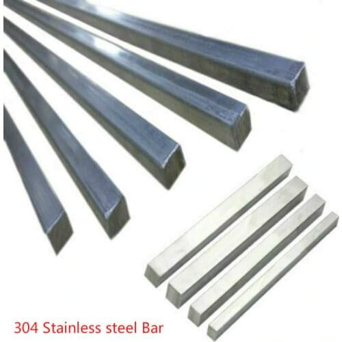 1 piece length 500mm 304 stainless steel square bar 3 x 3, 4 x 4,5 x 5, 7 x 7,10 x 10mm , Customizable Rectangle Width