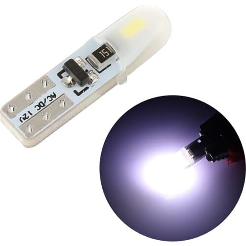 12V 3014 2SMD T5 LED Light Bulbs For Dashboard Speedometer 12 VAC Current White LED Car Light AC/DC Universal 2Pcs Auto Lamp
