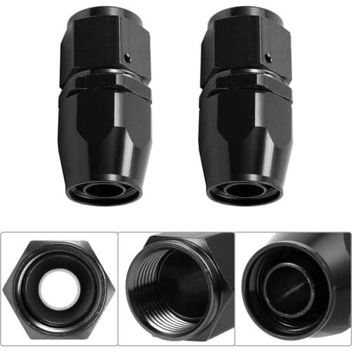 2pcs AN -6 AN6 Adapter Fast Flow Fitting JIC Straight Swivel Fuel Oil Fitting Connector AN6 Adapters