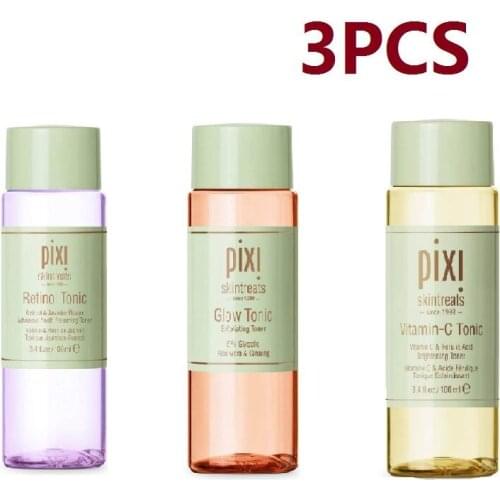 3Pcs 100ml Of Pixi Toner Glycolic Acid Retinol Vitamin C Moisturizing Oil Control Essence Firming Lifting Moisturizing Skin Care
