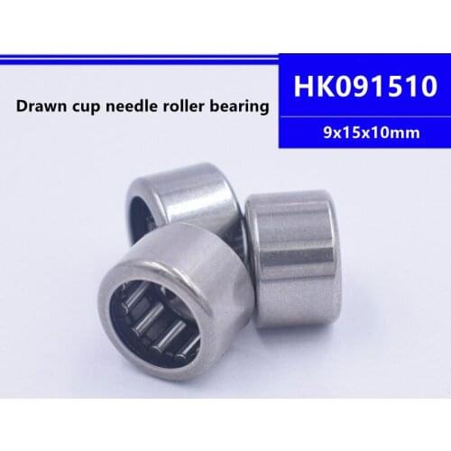 50pcs/100pcs high quality HK091510 9x15x10mm Drawn Cup Caged Needle Roller Bearing 9*15*10mm