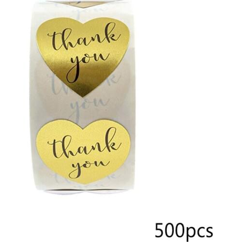 500pcs/roll Thank You Stickers Round Adhesive Scrapbooking Handmade With Love Seal Romantic Christmas Olive Branch Paper Round
