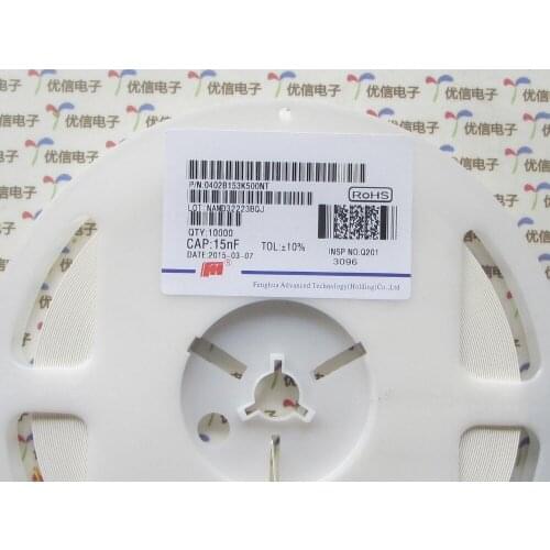 500pcs High quality ceramic capacitor 0402 Ceramic capacitor 15NF (153K) 50V 10% capacitor smd 0402