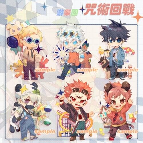 Anime Jujutsu Kaisen Acrylic Laser Keychain Pendant Brooch Pins Badge Ryomen Sukuna Inumaki Toge Nanami Kento Fushiguro Megumi