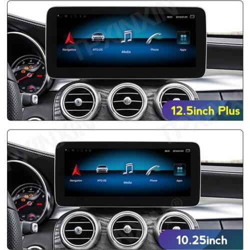 For Mercedes Benz W204 2011-2014 8+128G 4G LTE Android Car GPS Navigation Stere Multimedia Player HD Screen Wireless Carplay
