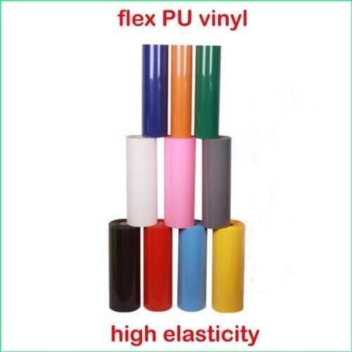 Free shipping 1 sheet 12"x40"/30cmx100cm super elastic PU Heat Transfer Vinyl Film Iron HTV Film SALE