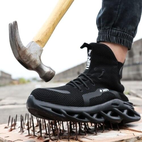 K20 Men Boots Safety Shoes High Help Spring and Autumn Indestructible Anti-smashing anti-piercing work shoes size 36-48