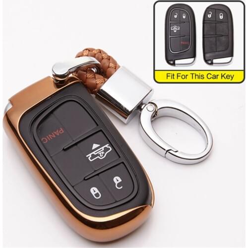 TPU Car Key Cover For Fiat Freemont 2018 2019 TIPO Toro 500X Nuovo Grazie For Dodge Ram1500 Journey Charger Dart Challenger JCUV