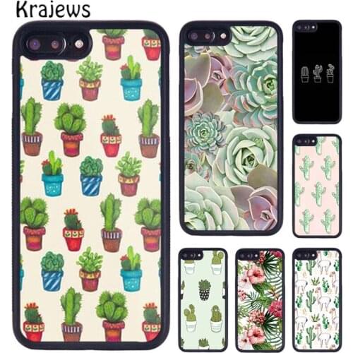Krajews Cactus Plants Succulents Phone Case Cover For iPhone 5s 6s 7 8 plus X XR XS 11 12 pro max Samsung Galaxy S8 S9 S10 plus