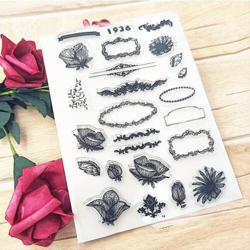 11*16cm Dialog box wreath Transparent Clear Stamps / Silicone Seals Roller Stamp for DIY scrapbooking photo album/Card Making