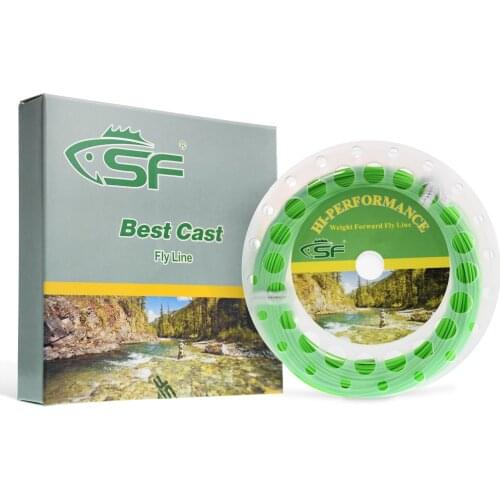 SF Fly Line All-Viz Bi-Colour Weight Forward Floating Fly Line with Welded Loop WF1 3 4 5 6 7 8 9F 100FT