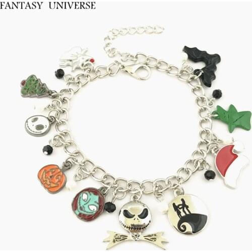 FANTASY UNIVERSE Freeshipping 20pc a lot The Nightmare Before Christmas charm bracelet HRDSNSG01