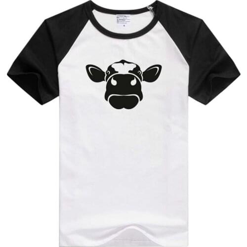 Cow Cattle Milk Ranch Farm short sleeve casual Men Women T-shirt Comfortable Tshirt Cool Print Tops GA880