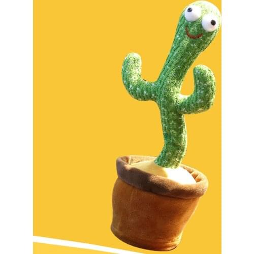 Kawaii Cactus Plush Toys Electronic Artificial Cactus Funny Kids Song Plush Cute Dancing Child Antistress Toys Gifts Room Decor
