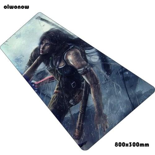 Tomb raider mousepad gamer Aestheticism 800x300x2mm gaming mouse pad Cartoon notebook accessories laptop padmouse ergonomic mat