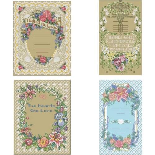 Lace wedding patterns Counted Cross Stitch 11CT 14CT DIY wholesale Chinese Cross Stitch Kits Embroidery Needlework Sets