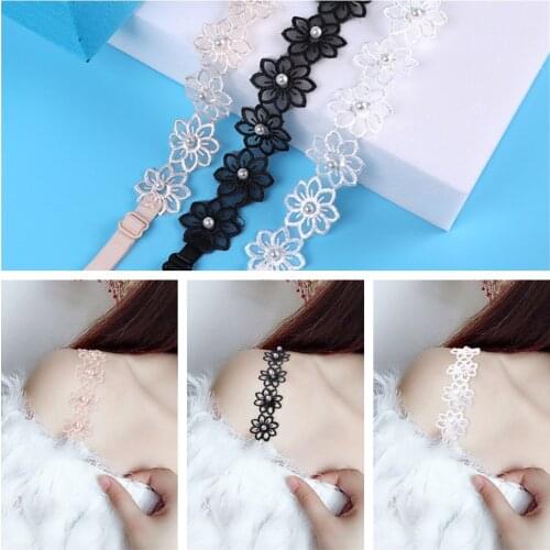 Summer Woman Wide Lace Flower Bra Straps Transparent Adjustable Non-slip Bra Straps Sexy Shoulder Strap Intimates Accessories