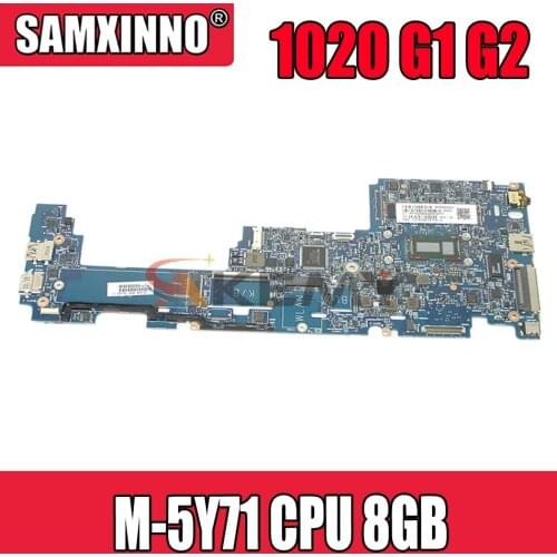 Akemy FOR HP EliteBook 1020 G1 G2 Laptop Motherboard 6050A2646201-MB-A03 790064-001 790064-601 790064-501 M-5Y71 CPU 8GB