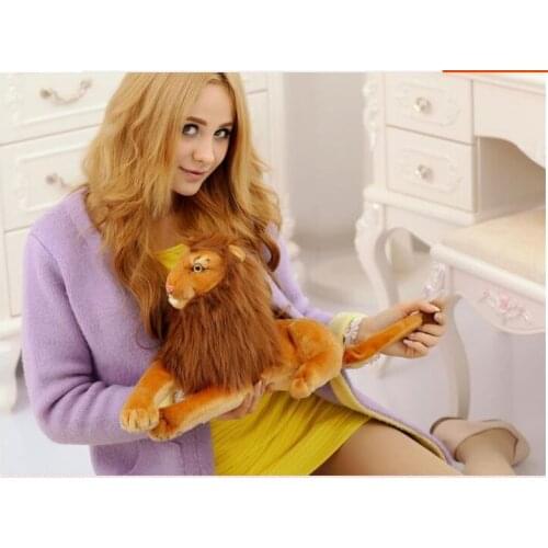 Cute plush lion toys cute simulation lying lion doll birthday gift about 40cm 0369