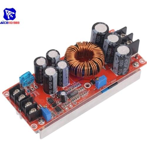 Diymore DC 20A 1200W Boost Constant Current Module Variable Voltage Power Supply IN 8-60V Top Quality Step Up Module