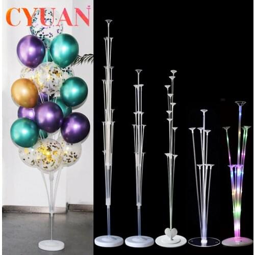 CYUAN 1/2Set Birthday Balloons Stand Holder Column Stick Balon Wedding Confetti Balloon Party Decoration Kids Baby Shower Globos