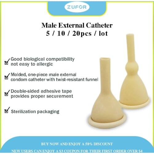 Male External Catheter Medical Sterilized latex catheter urine collector elderly incontinence urinary latex sleeve