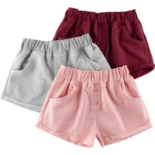 2021 New Summer Toddler Baby Girl Clothes Short Pants Pure Color Cotton Fruit Sweet Sweatpants Fashion Girls Colthing Outside