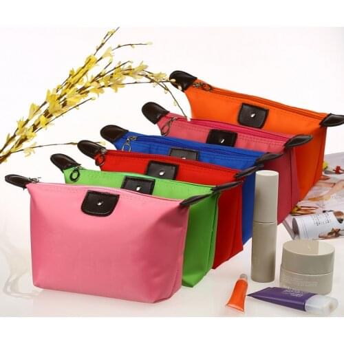 1 PC Solid Color Waterproof Cosmetic Bag Travel Toiletry Storage Bag Beauty Makeup Bag Cosmetic Bag Organizer Hot Sale