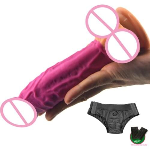 Faak Huge Dildo Cheap Lesbian Strapon Godemichet Sex Toys For Women Masturbator G Spot Massage Sex Toys Penes Reales Para Mujer