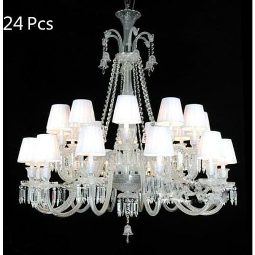 French style Led Lustres de cristal large pendant crystal chandelier for living room modern chandelier Restaurant Hotel lighting