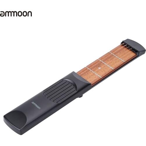 Ammoon Portable Pocket Acoustic Guitar Practice Tool Gadget Chord Trainer 6 String 4 Fret Model for Beginner guitar accessories
