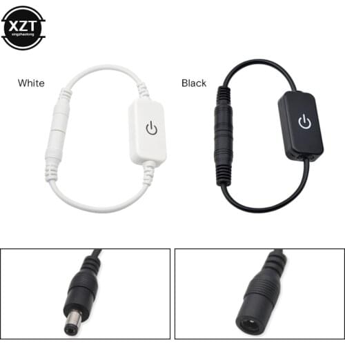 Dimmable Touch Sensor Switch Controller DC Connector Fit For LED Strip Light Power Touch Switch on/off Cable 6V Indoor Lighting