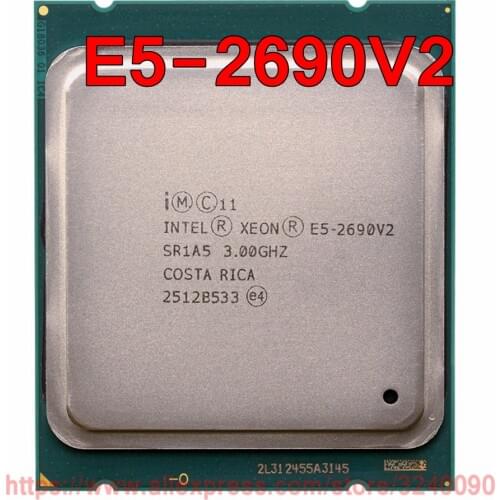 Intel Xeon CPU E5-2690V2 SR1A5 3.0GHz 10-Core 25M LGA2011 E5 2690V2 processor E5-2690 V2 free shipping 2690 V2 speedy ship out