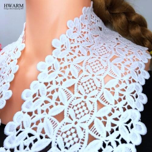 5yard 11.6cm wedding lace fabric white trim DIY sewing Milk silk water soluble embroidery mesh lace exquisite bilateral flower