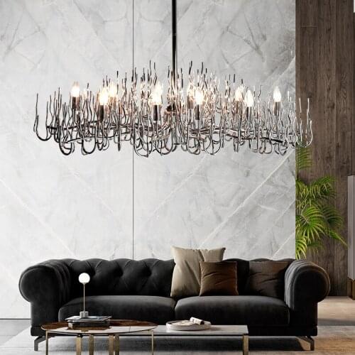 Post-modern minimalist branch chandeliers Nordic art living room hotel club dining room lights designer metal lamps