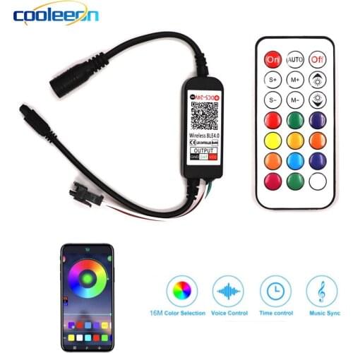 Mobile APP Bluetooh WIFI LED Controller for 5V 12V 24V Magic RGB LED Strip with Timer Voice Control USB DC Connector Dimmer