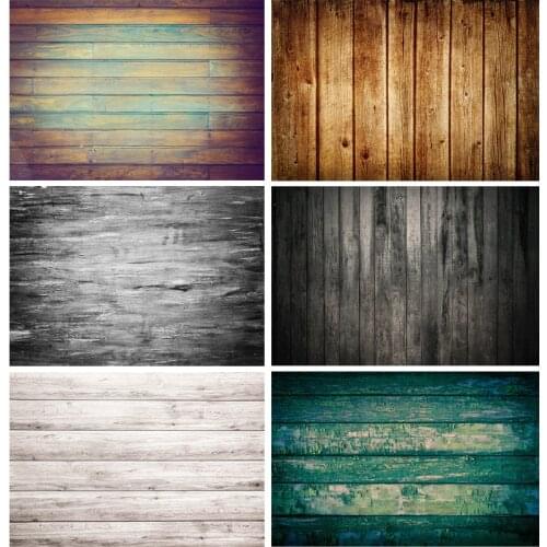 Vinyl Retro Wood Plank Vintage Baby Portrait Photography Backdrops For Photo Studio Background Props 21318WQ-61