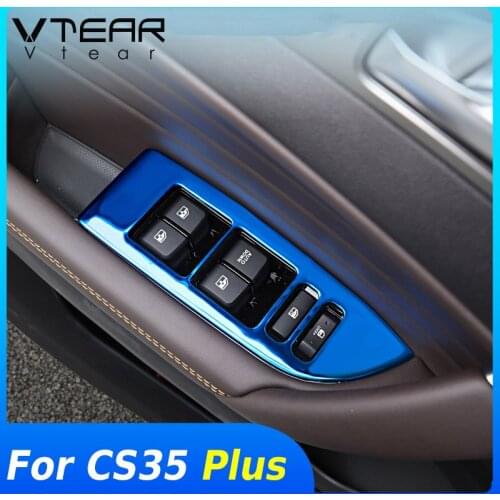 Vtear For Changan CS35 Plus interior Frame decoration window button switch control Trim Car styling Cover accessories parts 2020