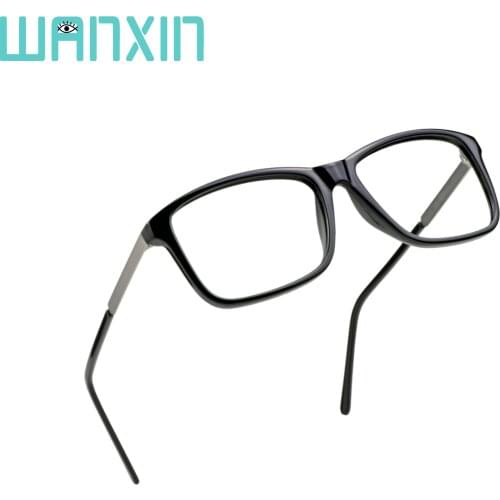 Wanxin Composite Makeup Amti Blue Glasses, Rectangle Computer Reading Glasses, Transparent Lens