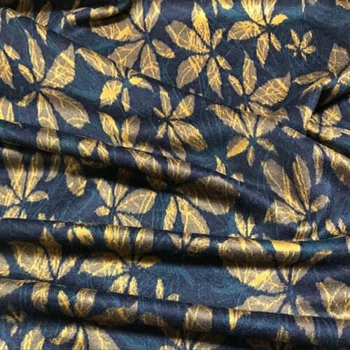 Yellow Floral Knitted Mink Fabric Wool Jacquard Cloth by Meter for Sewing Material for Dresses Womens Clothing Home Textile
