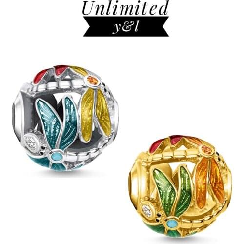 Gold/Silver Dragonfly Animal Beads Charms Fit Bracelets Necklaces for Women Men DIY Jewelry Making Accessories Wholesale