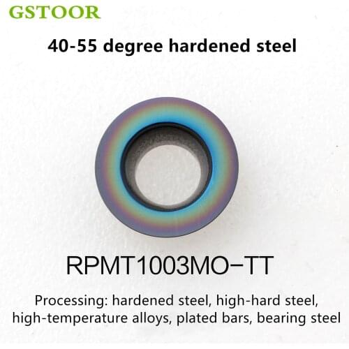 10PCS RPMT1003MO-TT GH55 Milling Turning Tools Hardened Steel blade CNC Lathe Cutter Cutting Mill Tool Parts