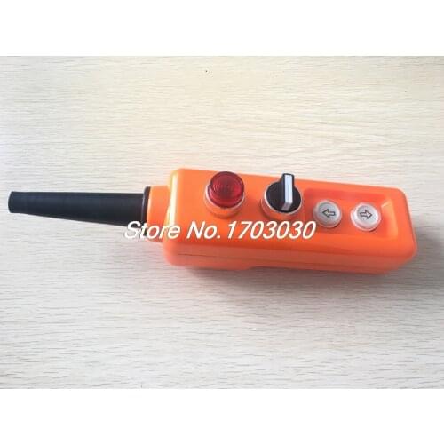 24V ON-OFF Selector Momentary Red Lamp Up Down Hoist Crane Push Button Switch