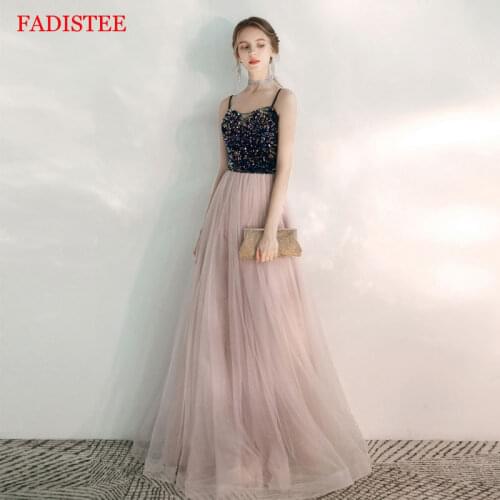 Bling sequin soft tulle elegant strapless vestidos de fiesta de noche prom party Evening Dresses robe de soiree 2020 new lace-up